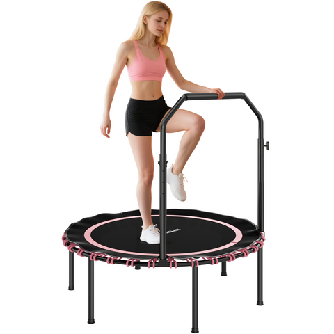 SPORTNOW Foldable Fitness Trampoline Rebounder with Handle