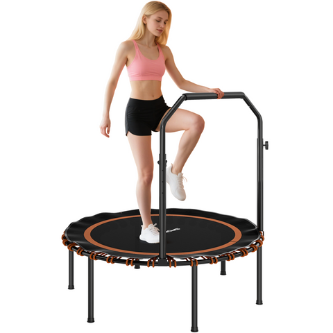 SPORTNOW Foldable Fitness Trampoline Rebounder with Handle