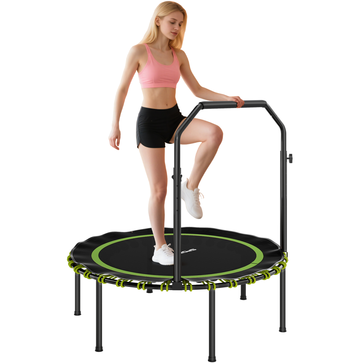 SPORTNOW Foldable Fitness Trampoline Rebounder with Handle