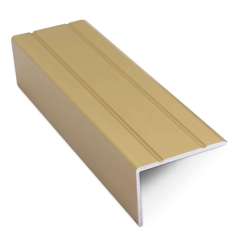 Aluminium 30mm x 20mm Stair Nosing Retro Fit Self Adhesive - NAS - Grooved