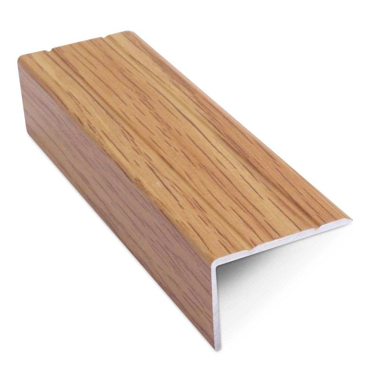 Aluminium 30mm x 20mm Stair Nosing Retro Fit Self Adhesive - NAS - Grooved