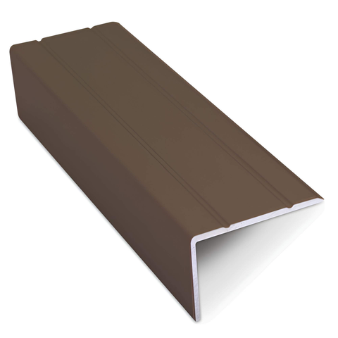 Aluminium 30mm x 20mm Stair Nosing Retro Fit Self Adhesive - NAS - Grooved