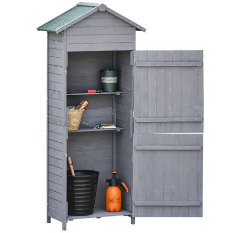 Garden Shed Wooden Timber Garden Storage Shed Tilted-felt Roof & Lockable Doors