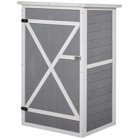 Wooden Garden Storage Shed Fir Wood Tool Cabinet