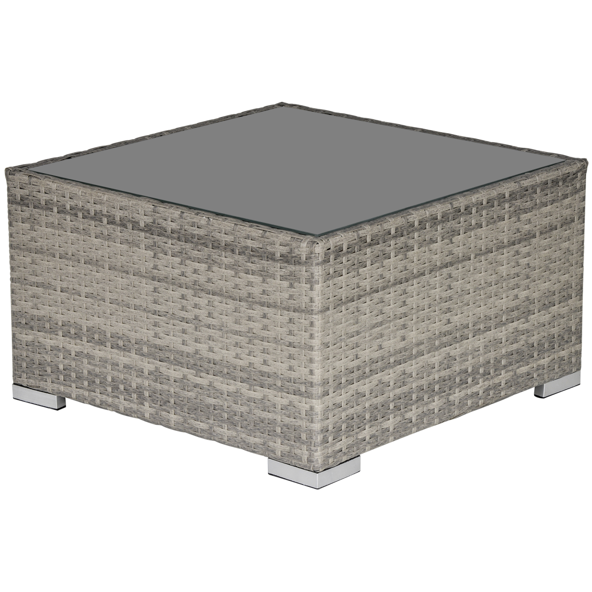 Rattan Wicker Patio Coffee Table Ready to Use Outdoor Furniture