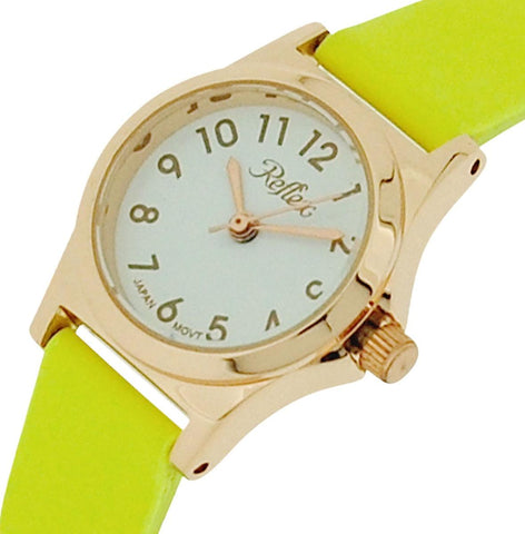 Reflex Girls Ladies White Dial Leather Strap Available Multiple Colour Strap Watch 1013