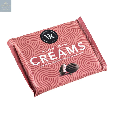Van Roy pink gin fondant creams square pack - Jag Couture Chocolates