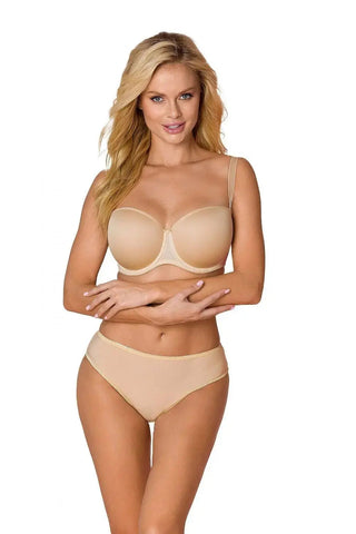 Vena deep neckline braceless bra