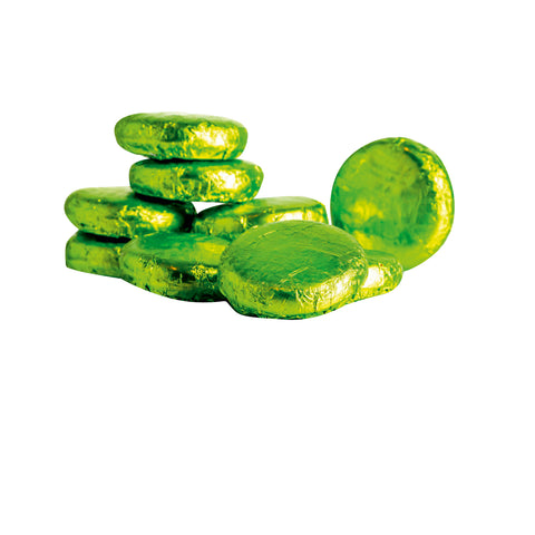 Mint crème - dark chocolate covered fondant in green coloured foil 120pcs