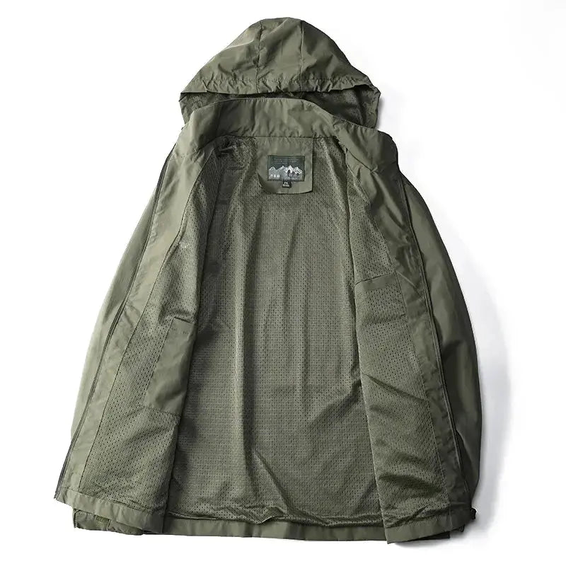 Waterproof Tactical Windbreaker Jacket – Lightweight Hooded Outdoor Gear (S-5XL)
