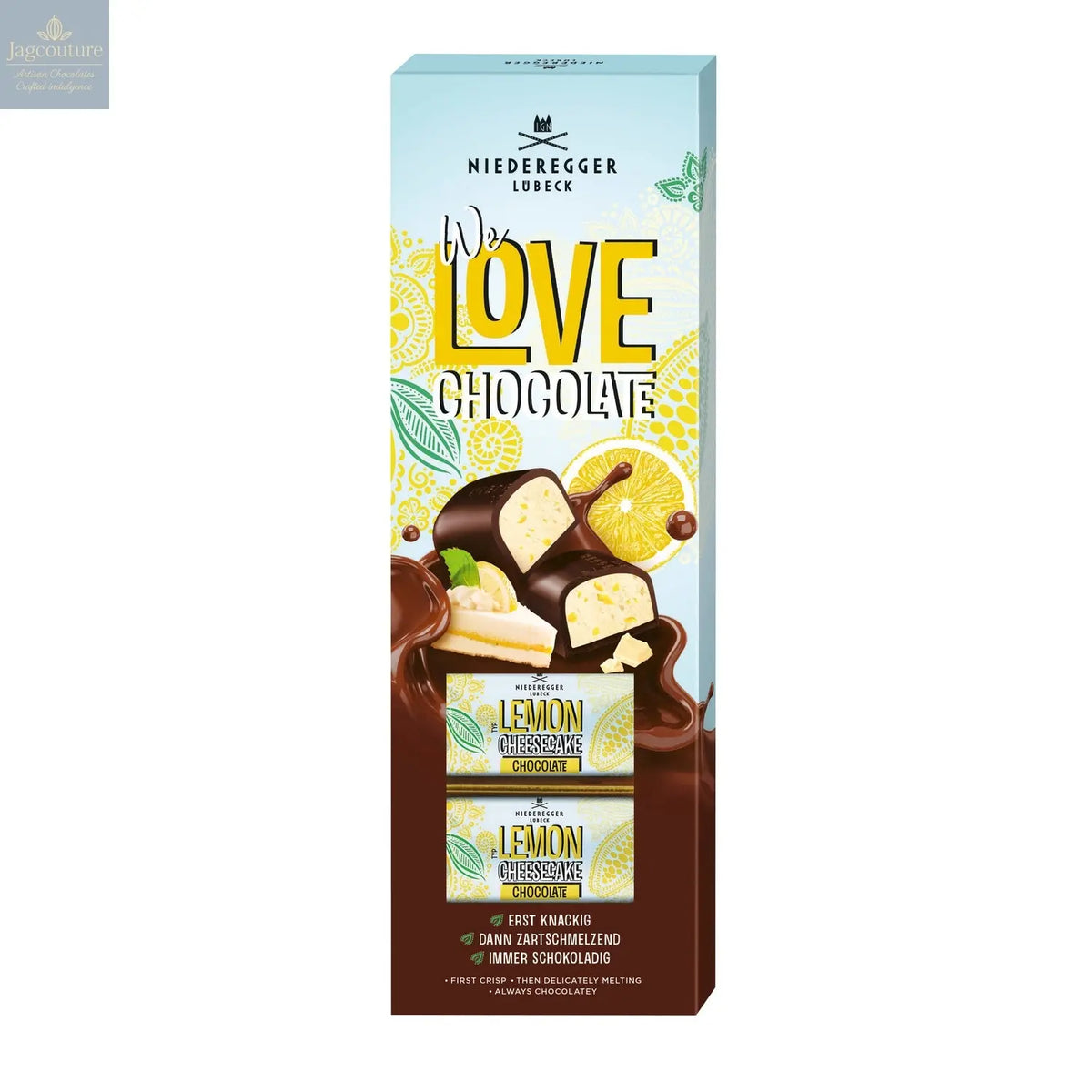We Love Chocolate dark chocolate lemon cheesecake mini loaves in gift box - Jag Couture Chocolates