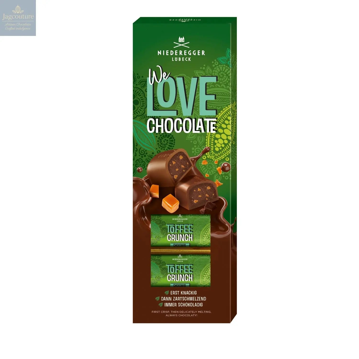 We Love Chocolate milk chocolate toffee crunch mini loaves in gift box - Jag Couture Chocolates