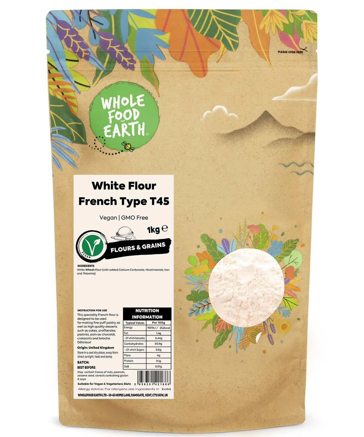 White Flour French Type T45