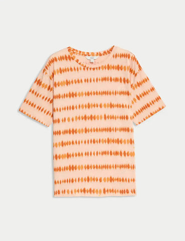 Womens Cotton Modal Blend Printed T-Shirt