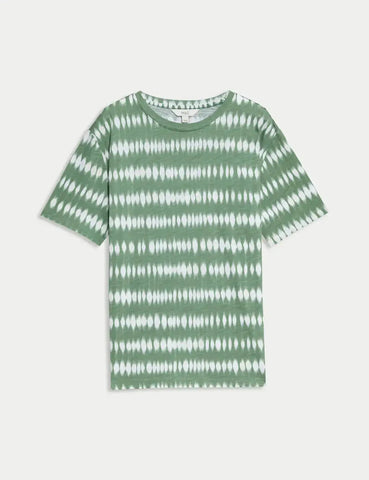 Womens Cotton Modal Blend Printed T-Shirt