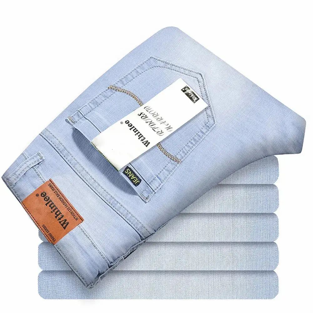 Withinlee Men's Light Blue Business Jeans – Classic Stretch Denim Trousers