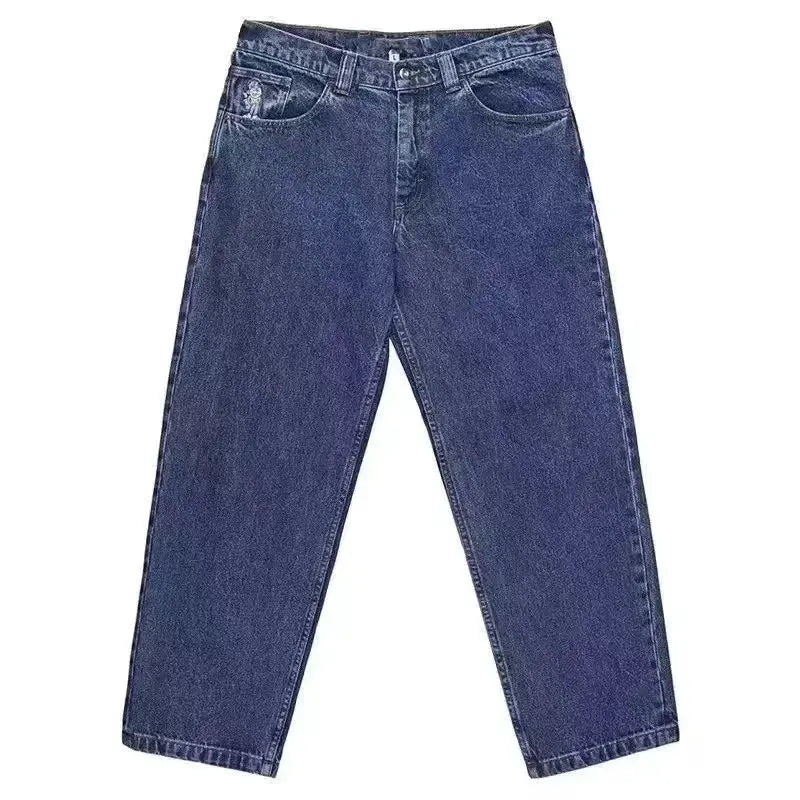 Y2K Big boy Jeans for Men Streetwear Baggy Jeans Embroidery Denim