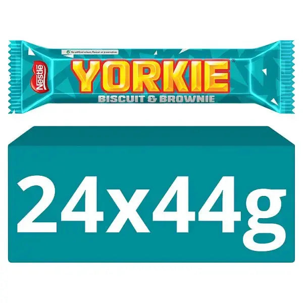 Yorkie Biscuit & Brownie Milk Chocolate Bar 44g (Case of 24)