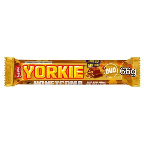 Yorkie Honeycomb Milk Chocolate DUO Bar 66g (Case of 24)