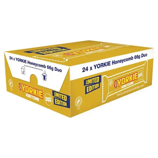 Yorkie Honeycomb Milk Chocolate DUO Bar 66g (Case of 24)