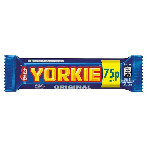 Yorkie Milk Chocolate Bar 46g PMP 75p (Case of 24)