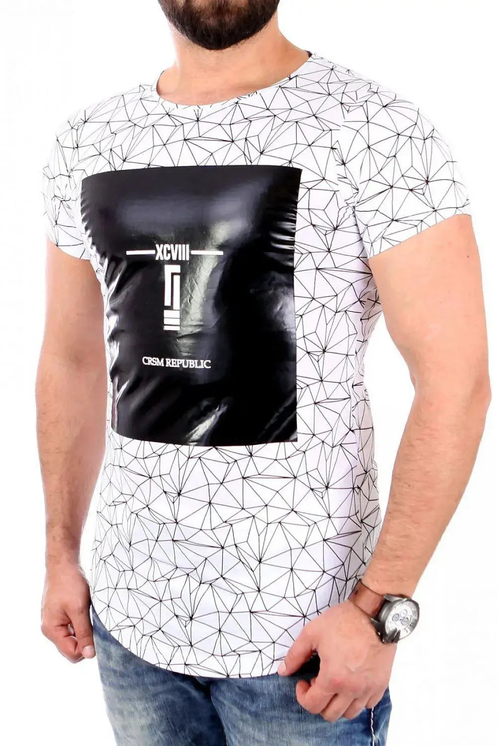 YourNewStyle Men's short sleeve white t-shirt