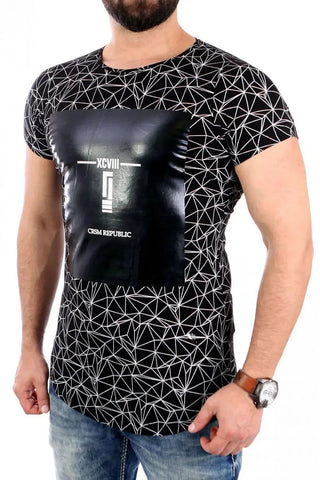 YourNewStyle Men's short-sleeved black T-shirt