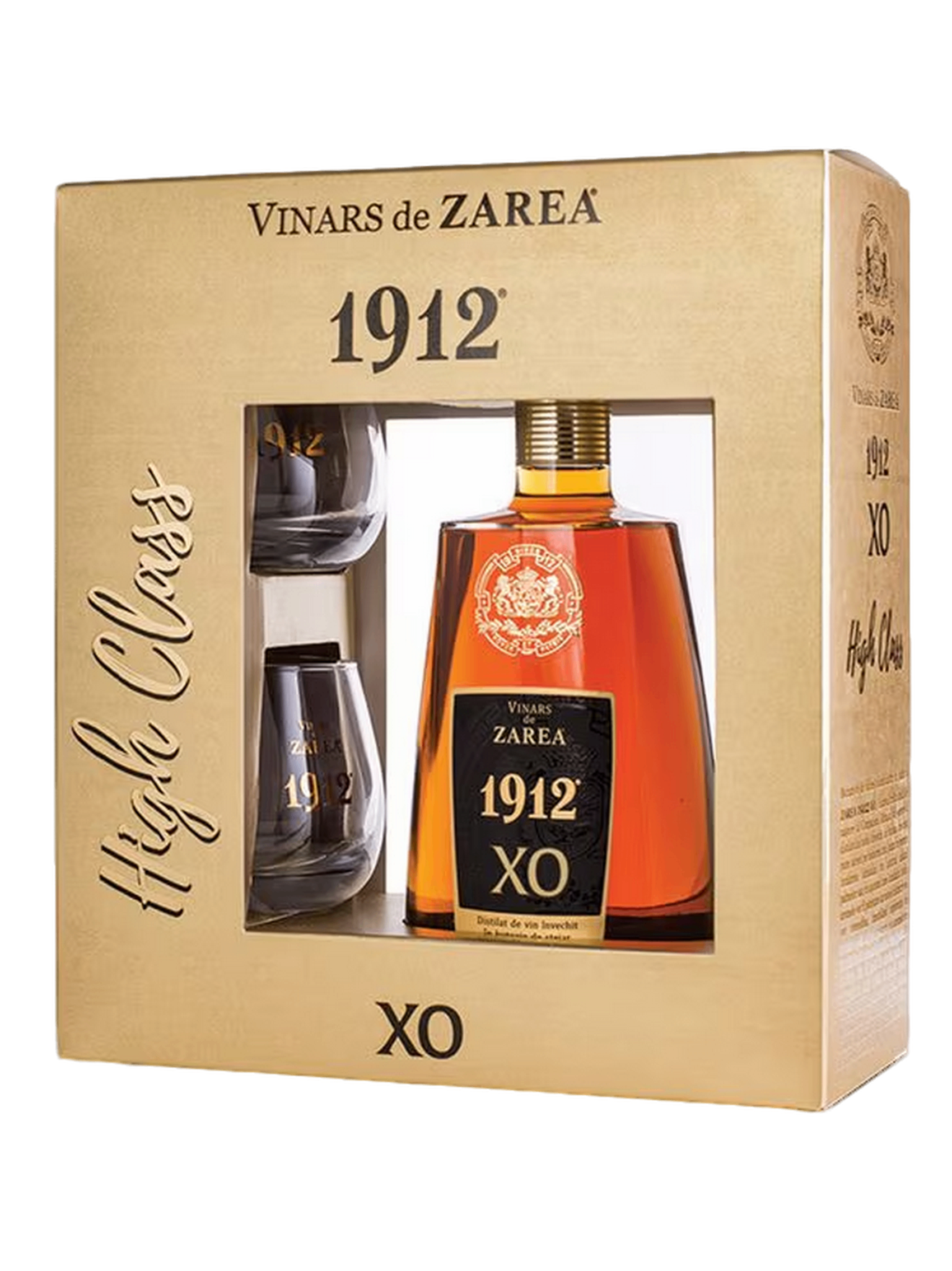 Zarea XO 1912 High Class Brandy (Vinars) with two glasses 700ml