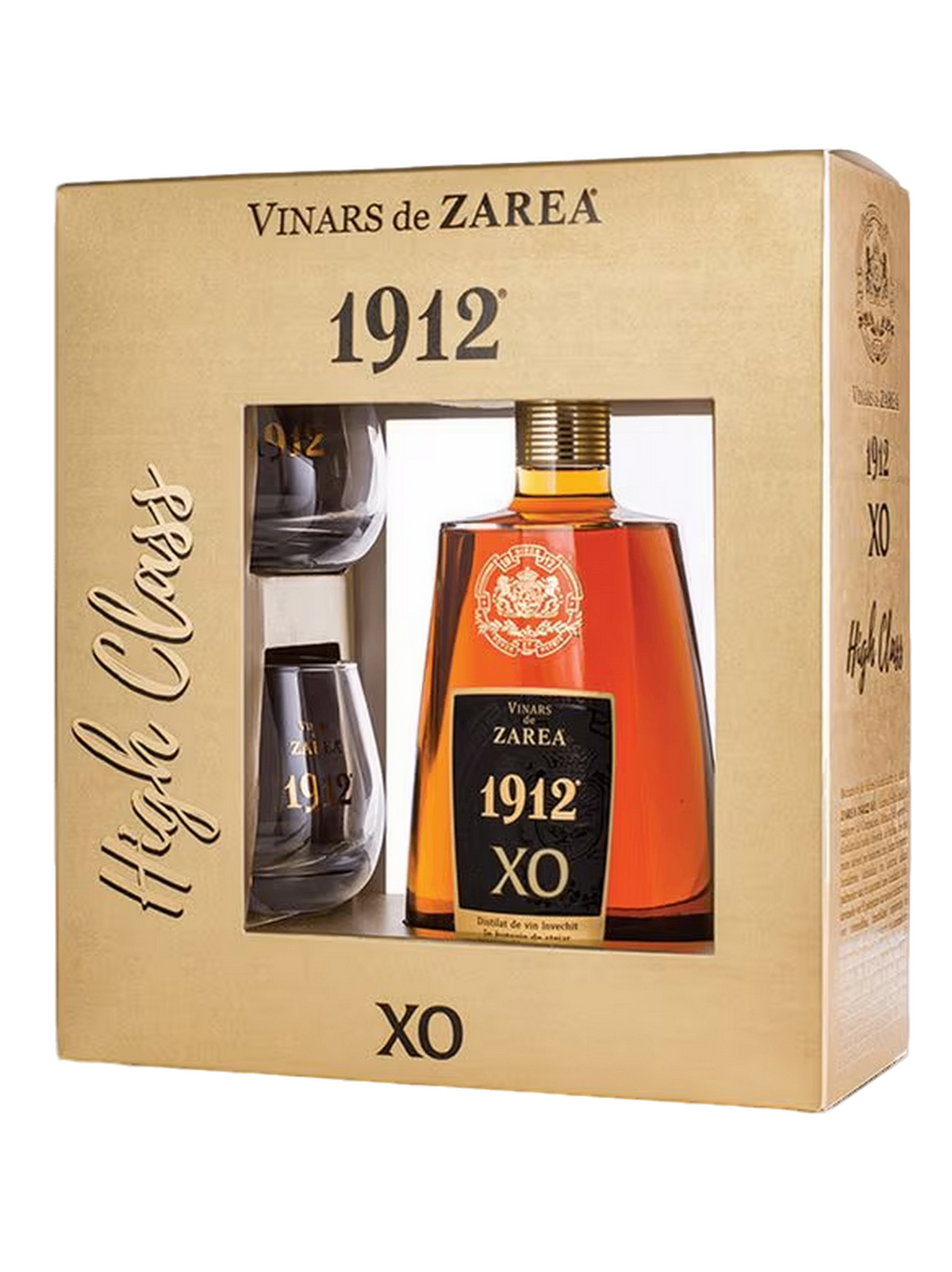 Zarea XO 1912 High Class Brandy (Vinars) with two glasses 700ml