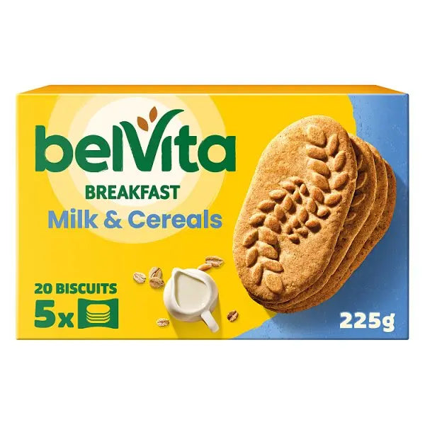 BelVita Breakfast Biscuits Milk & Cereals 5 Pack 225G (Case of 10)