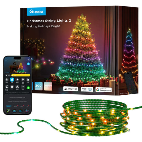 GOVEE XMAS STRING LIGHTS RGBICW IP65 20M