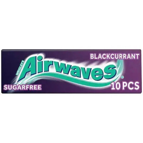 Airwaves Blackcurrant Flavour Sugarfree Chewing Gum 10 Pieces (Case of 30)