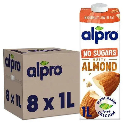 Alpro No Sugars Nutty Almond 1L (Case of 8)