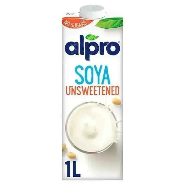 Alpro Soya Unsweetend Long Life Drink 1L (Case of 8)