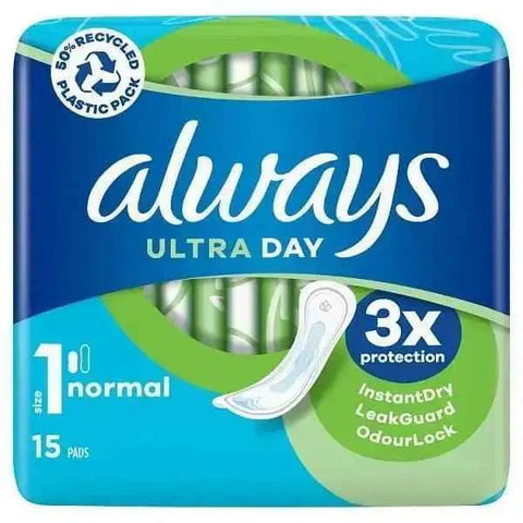 Always Ultra Sanitary Towels Normal (Size 1) Wings 13 Pads