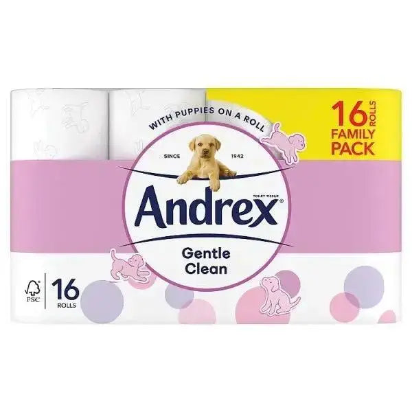 Andrex Gentle Clean Toilet Tissue 16 Rolls