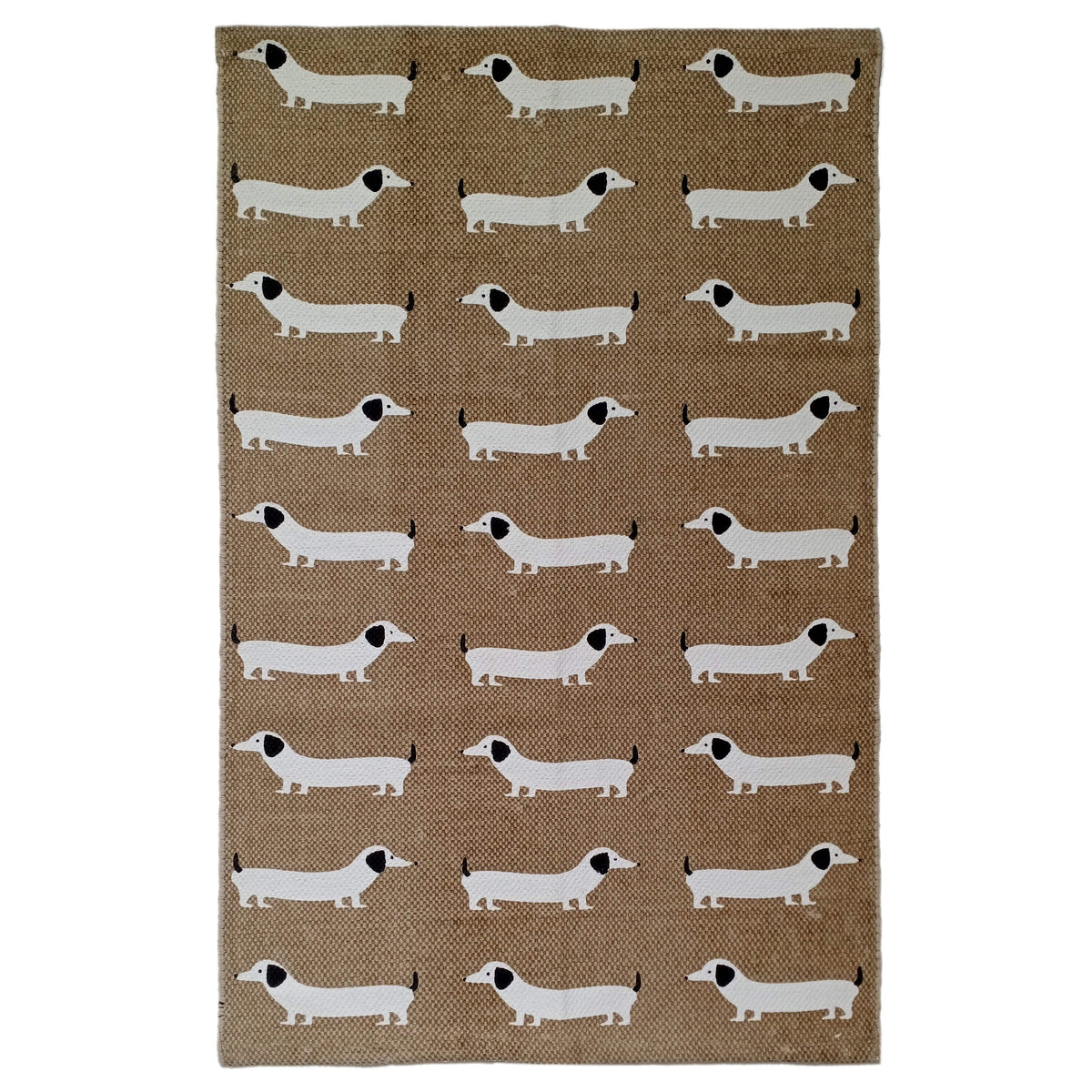 OLIVIA ROCCO Animal Print Sausage Dog Non-Slip Rug Eco-Friendly Durable Floor Rug For Living Room Bedroom Hallway Office