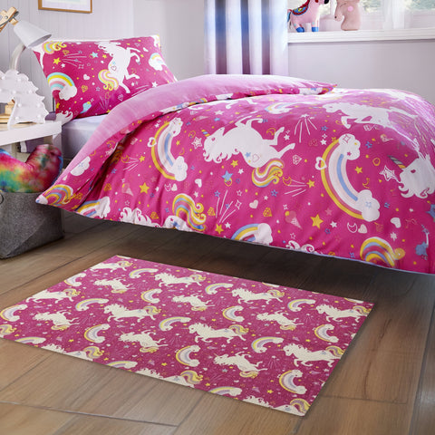 OLIVIA ROCCO Animal Print Unicorn Rug Non Slip Soft Durable Eco Friendly Floor Rug For Living Room Bedroom Hallway Office