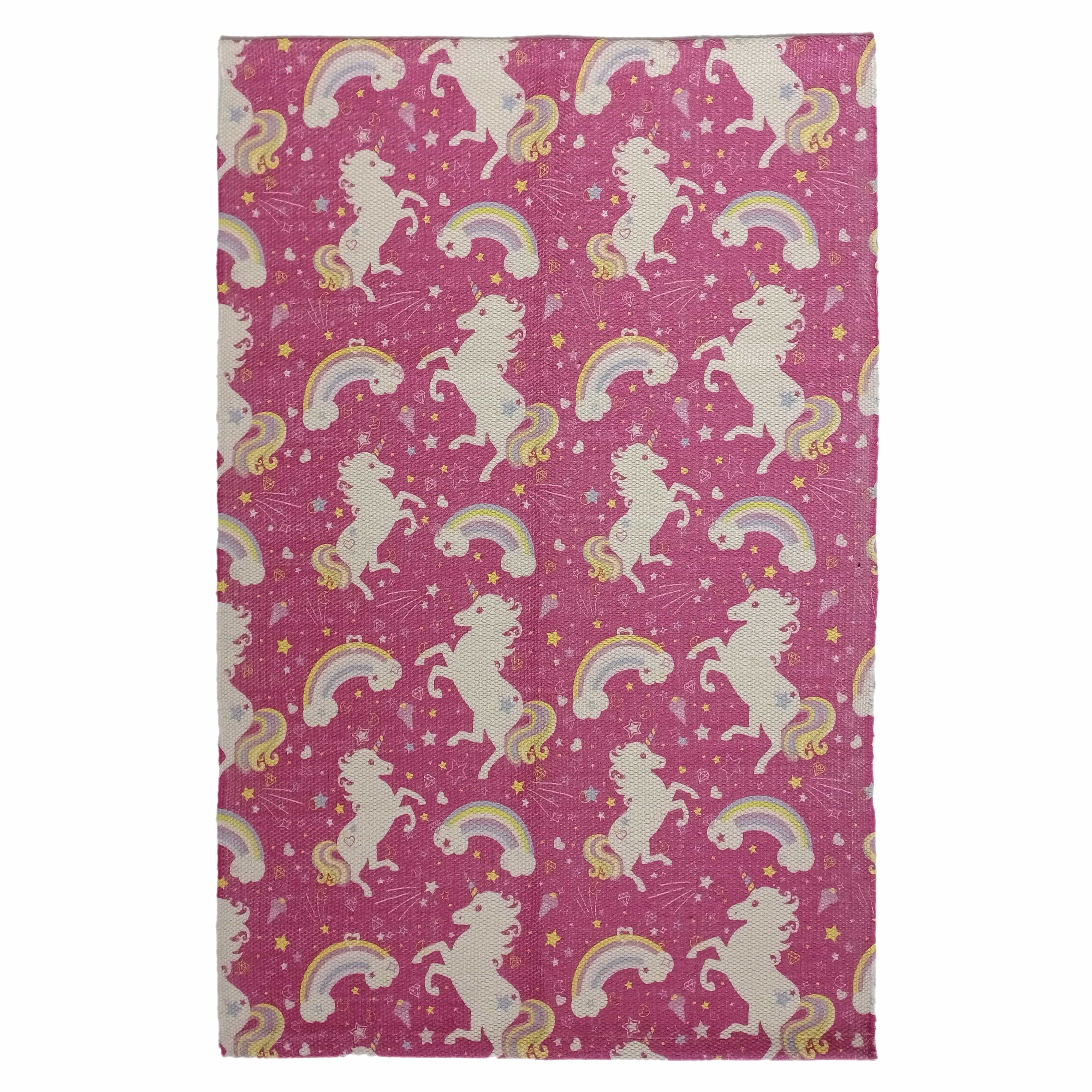 OLIVIA ROCCO Animal Print Unicorn Rug Non Slip Soft Durable Eco Friendly Floor Rug For Living Room Bedroom Hallway Office