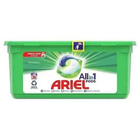 Ariel All-in-1 Pods Washing Liquid Capsules Original, 26 Washes (Case of 3)