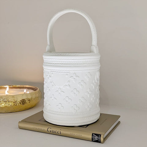 Astrid White Designer Inspired Handbag Ornament