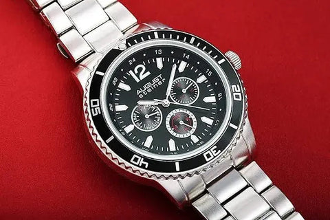 August Steiner Mens Mercury Quartz Multifunction Divers Bracelet Watch