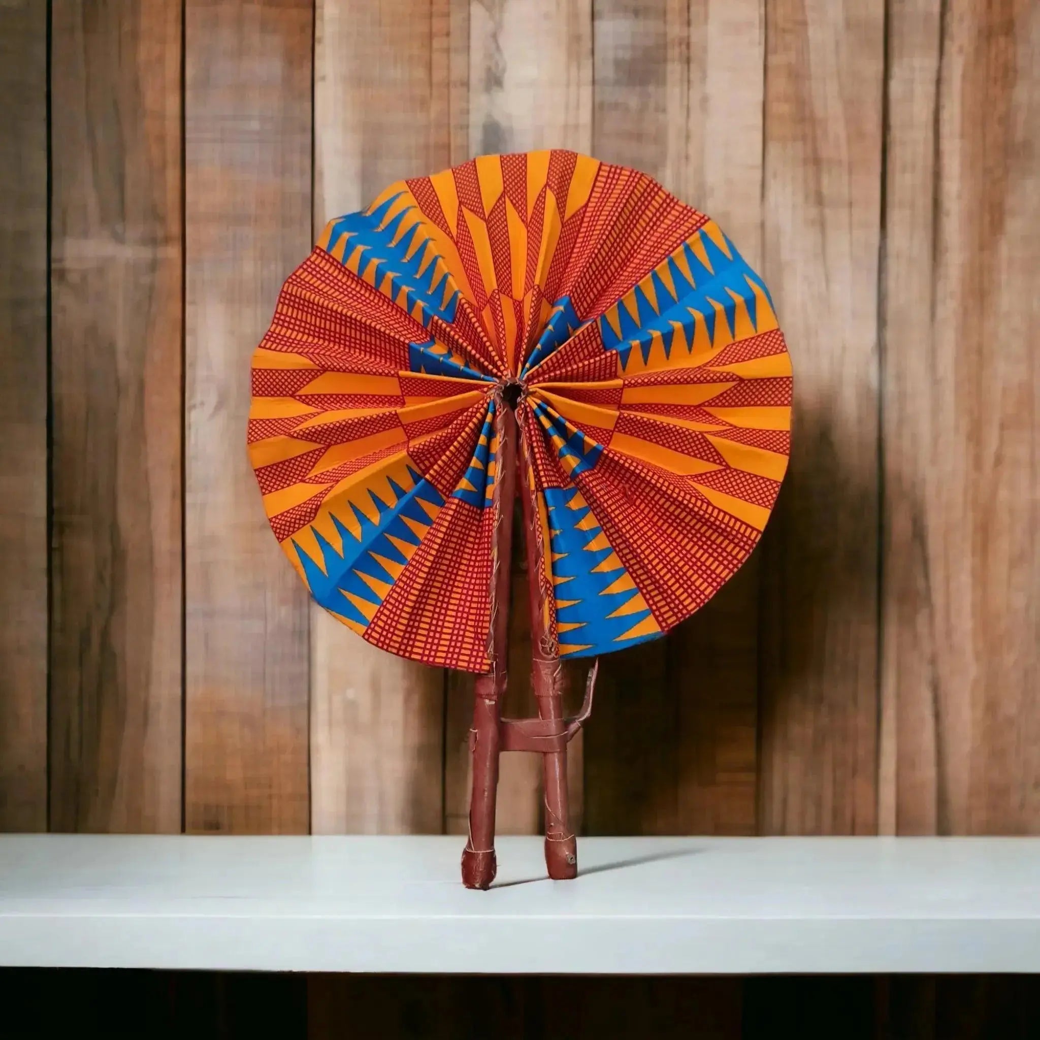 Authentic Leather Kente Fan
