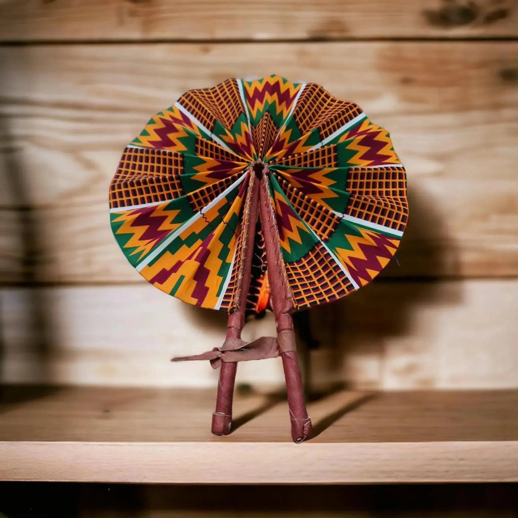 Authentic Leather Kente Fan