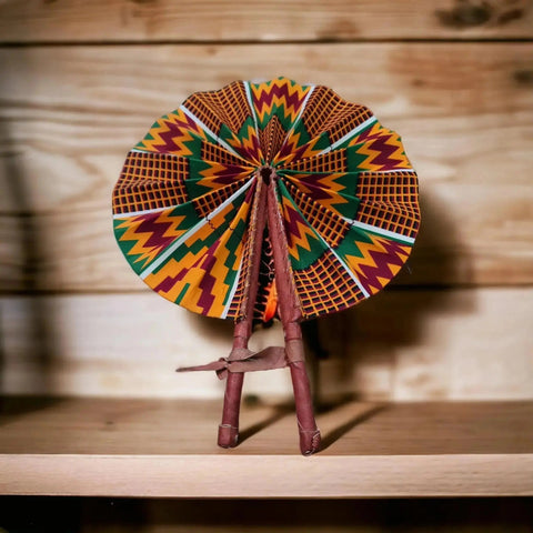 Authentic Leather Kente Fan