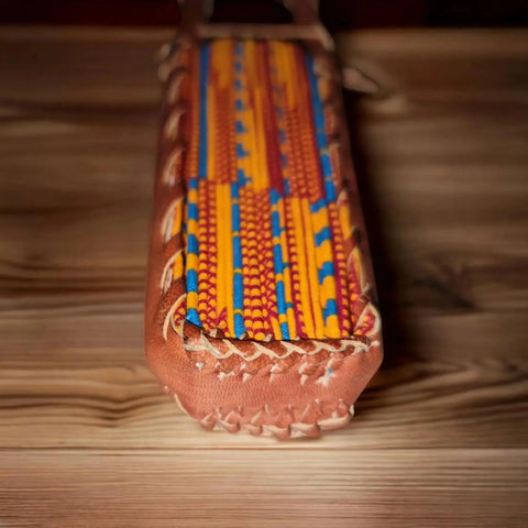 Authentic Leather Kente Fan