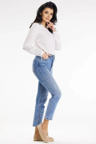 awama casual blouse with long sleeves tied at the bottom