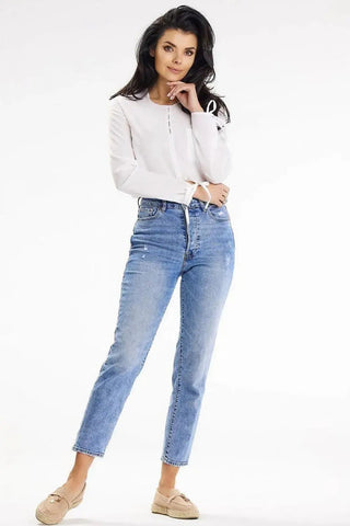 awama casual blouse with long sleeves tied at the bottom