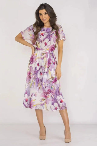 awama chiffon daydress with elastic lining
