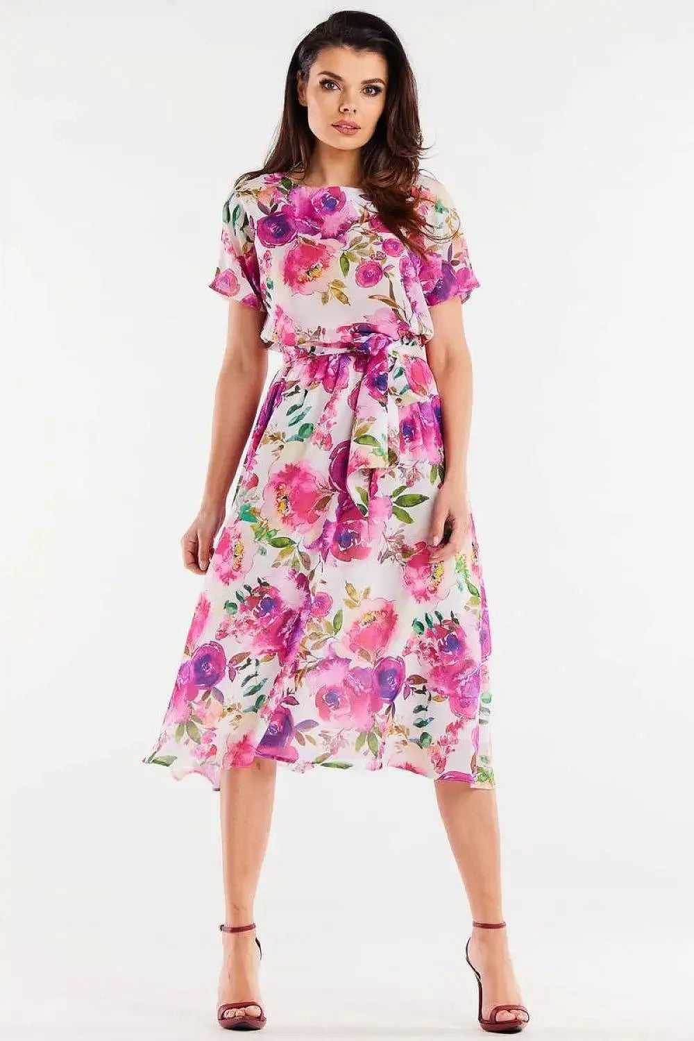 awama chiffon daydress with elastic lining